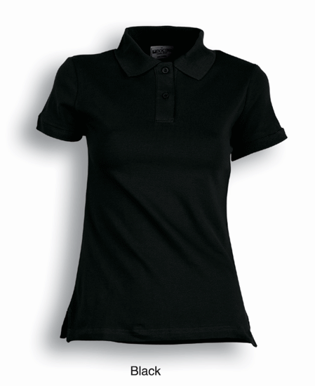 Picture of Bocini Ladies Pique Knit Fitted Cotton/Spandex Polo CP0756