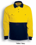 Picture of Bocini Unisex Adult Hi-Vis Cotton Jersey Polo Long Sleeve SP1011