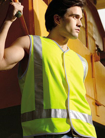 Picture of BOCINI Unisex Adults Hi-Vis Vest With Reflective Tape SJ0322