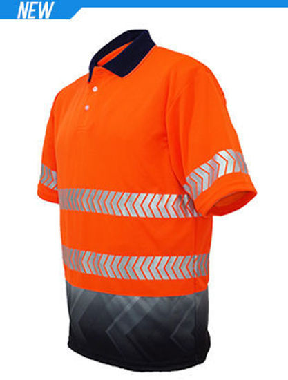 Picture of BOCINI Unisex Adults Hi-Vis S/S Sublimated Reflective Polo SP0723